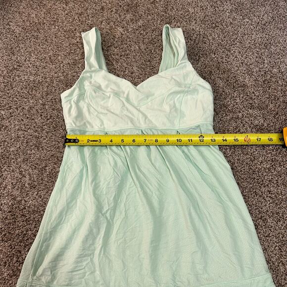 LULULEMON Women's Run Tame Me Tank Size 6 In Fresh Teal/ Wagon Stripe Fresh Teal - Picture 8 of 11